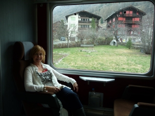 Swiss train en route to Zermatt