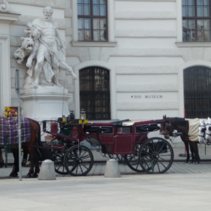 Horse and Carriages outside the Hofburg Vienna