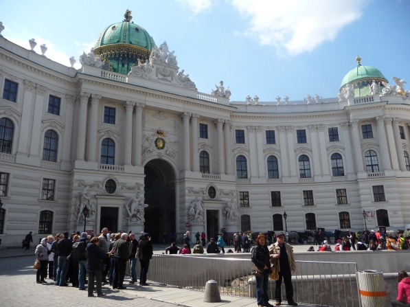 Outside the Hofburg Vienna