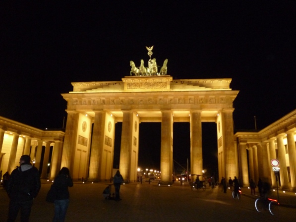 The Brandenburg Gate at night Berlin
