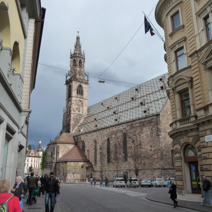 Church near main piazza Bolzano