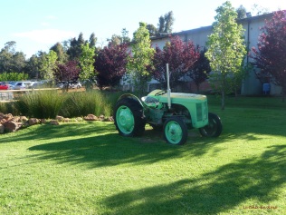 The old tractor in the grounds