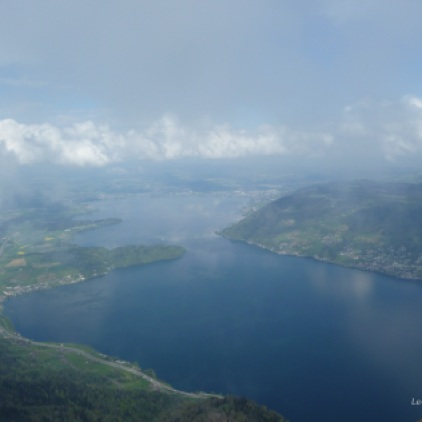 View from Rigi Kulm down towards Lake Zug