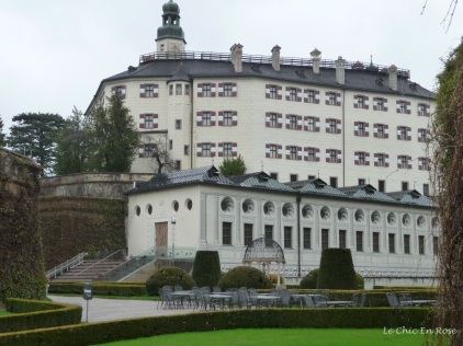 The impressive exterior of the Renaissance castle of Schloss Ambras Innsbruck