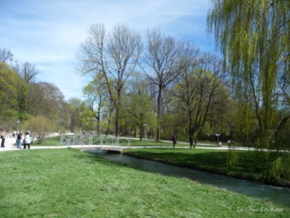 The grounds of the Englischer Garten Munich in spring