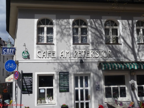 Cute little cafe on the corner of St Peter's Weg Regensburg