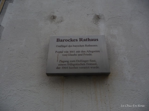 Plaque on Baroque Town Hall
