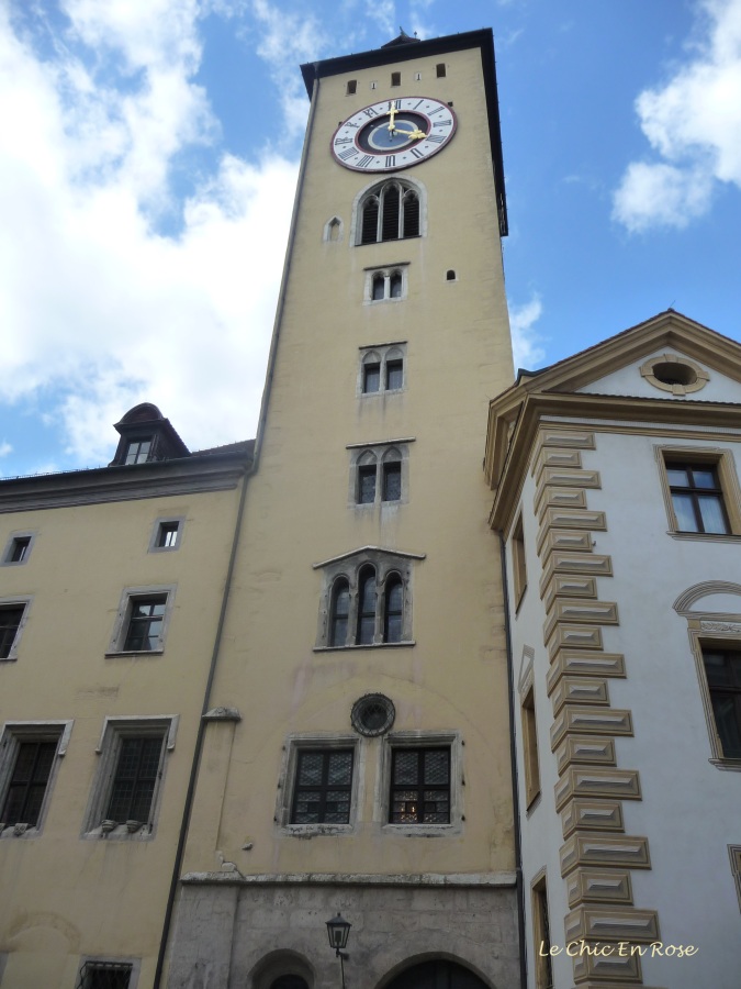 Old Town Hall Tower Regensburg in the Rathaus complex