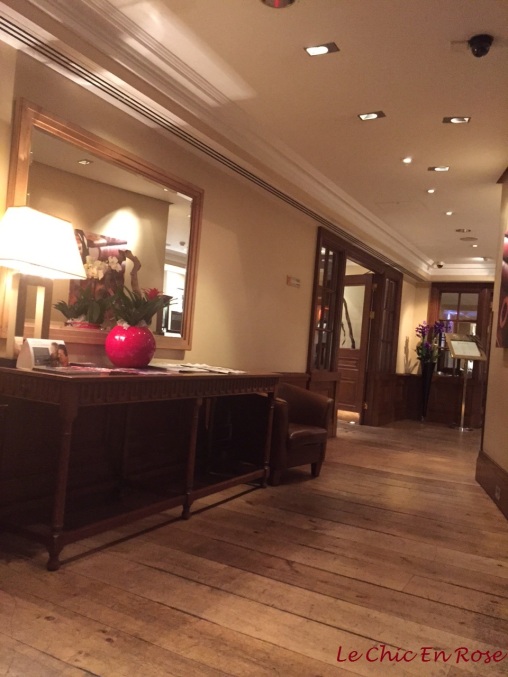 Hotel lobby area of the Sherlock Holmes Hotel London