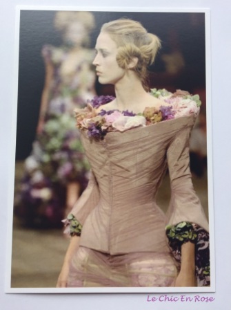 Postcard of Alexander McQueen's work at the V&A