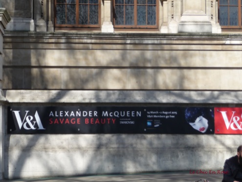 Advertising poster for the Alexander McQueen Exhibition at the V&A