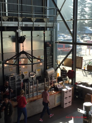 View from upstairs area down over the Brewhouse Bar