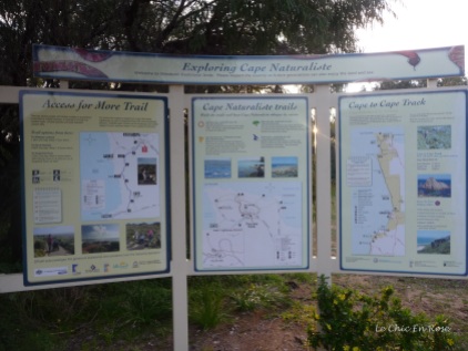 Walking trail signs at Cape Naturaliste