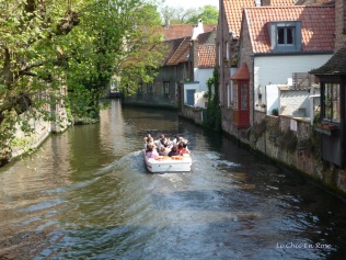 Boat on the canal Bruges