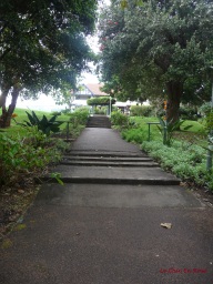 Looking back up the steps to Caves House