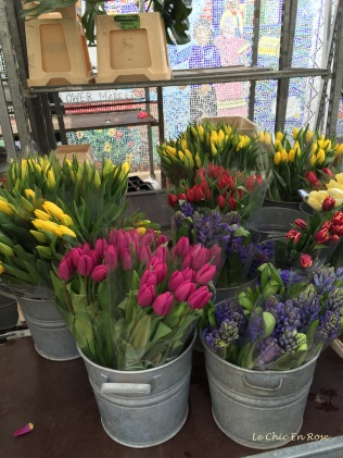 Tulips on sale at the Colombia Road Flower Markets