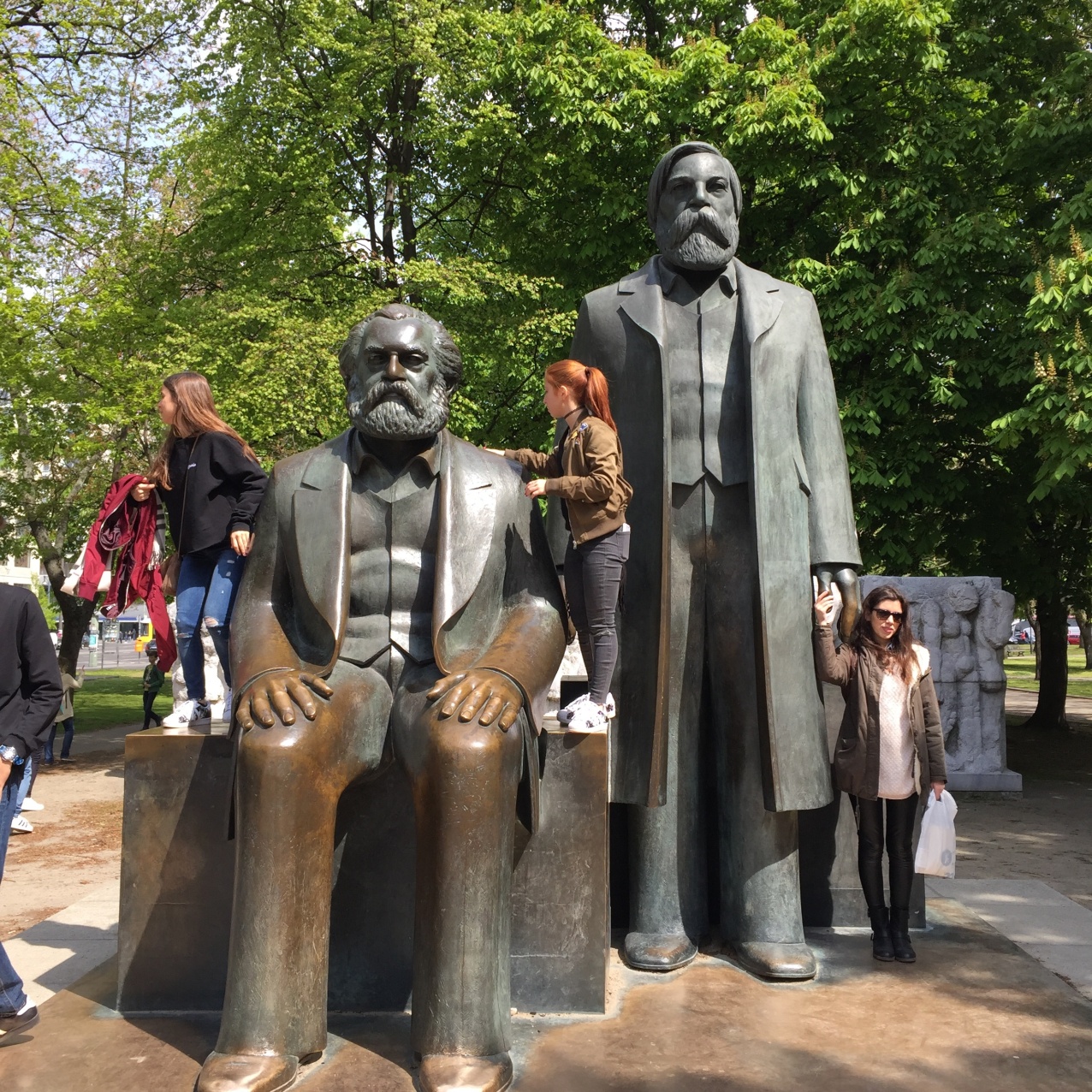 Statues in Marx-Engels Forum Berlin