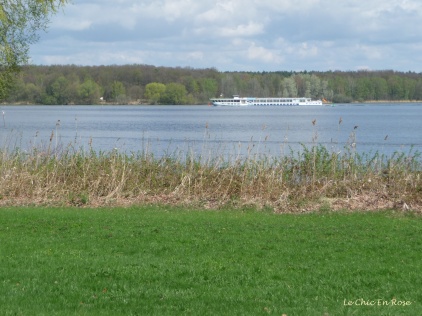 Pleasure Boat On The River Havel Near Glienicke Bridge