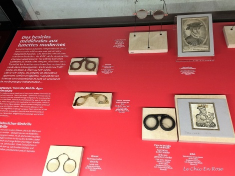 A display of old glasses