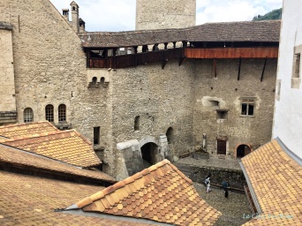 View down to the main courtyard