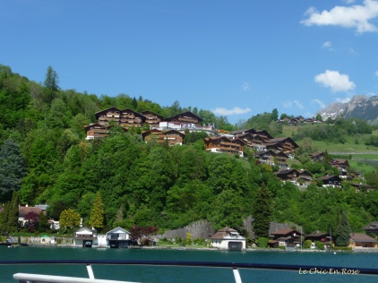Swiss houses overlooking Thunersee